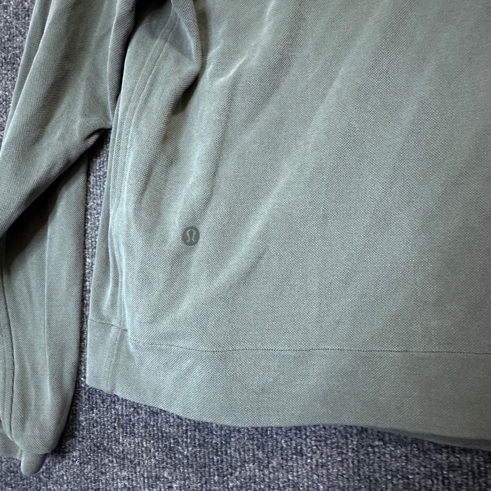 Lululemon Modal Blend Collared Pullover Long Sleeve Top Sage Green Small - Picture 3 of 5